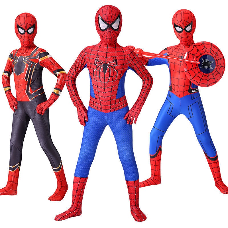 Halloween Cosplay Party Kostum Anak Spiderman Amazing Costume Anak Spiderman Baju + Topeng