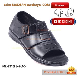 BARNETT BL 26 BLACK sepatu sandal casual sopan pria flip flop