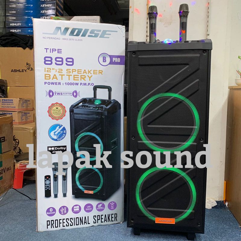 Speaker Portable Wireless Noise 899 B PRO Original Doube 12 inch Bluetooth