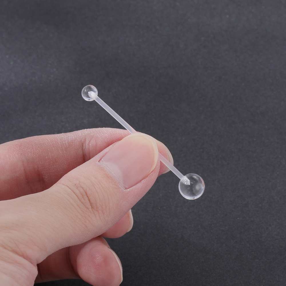 1pc Anting Tindik Perut / Pusar 14g Bahan Akrilik Bioplast Flexible Untuk Wanita Hamil