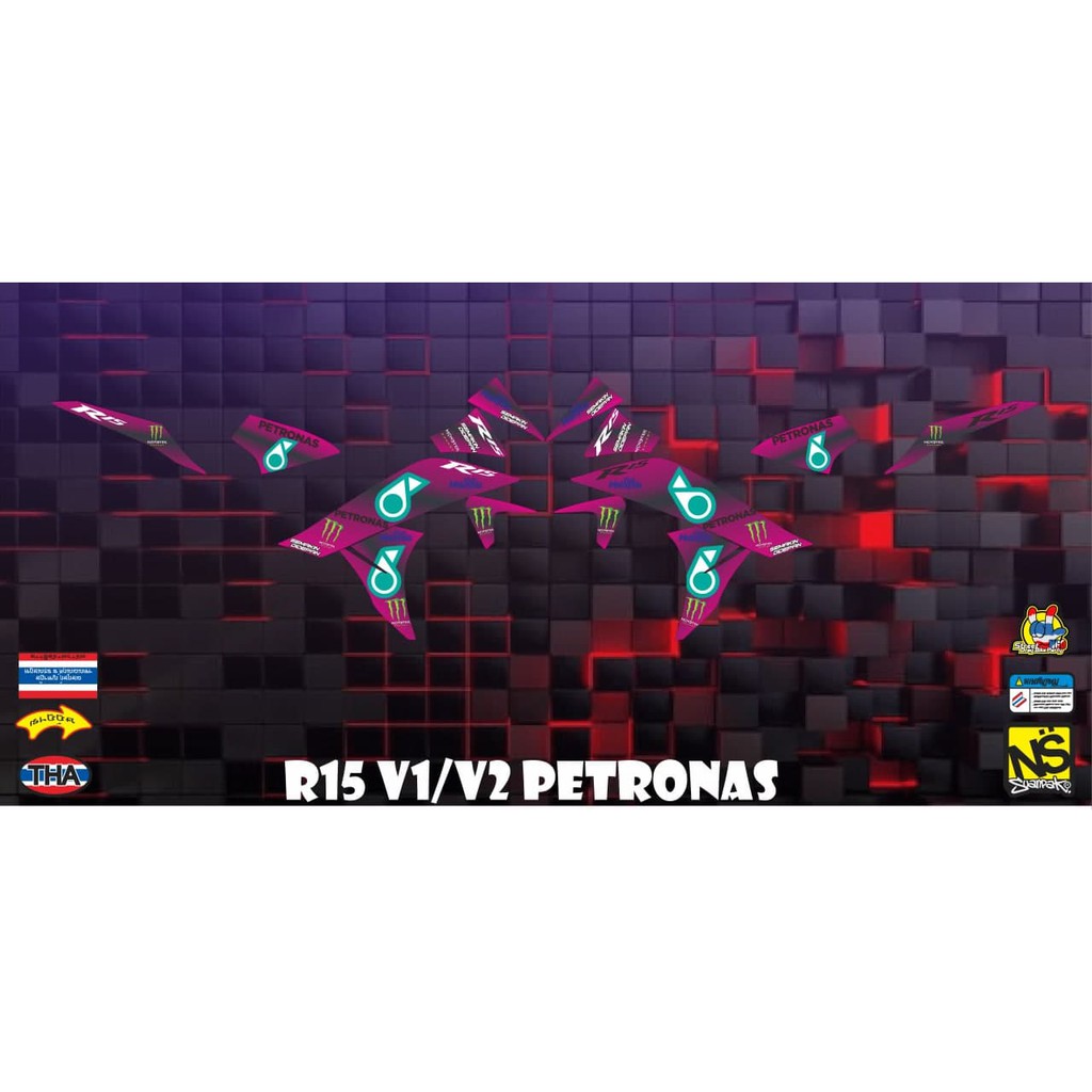 striping stiker decal R15 v1/v2 petronas