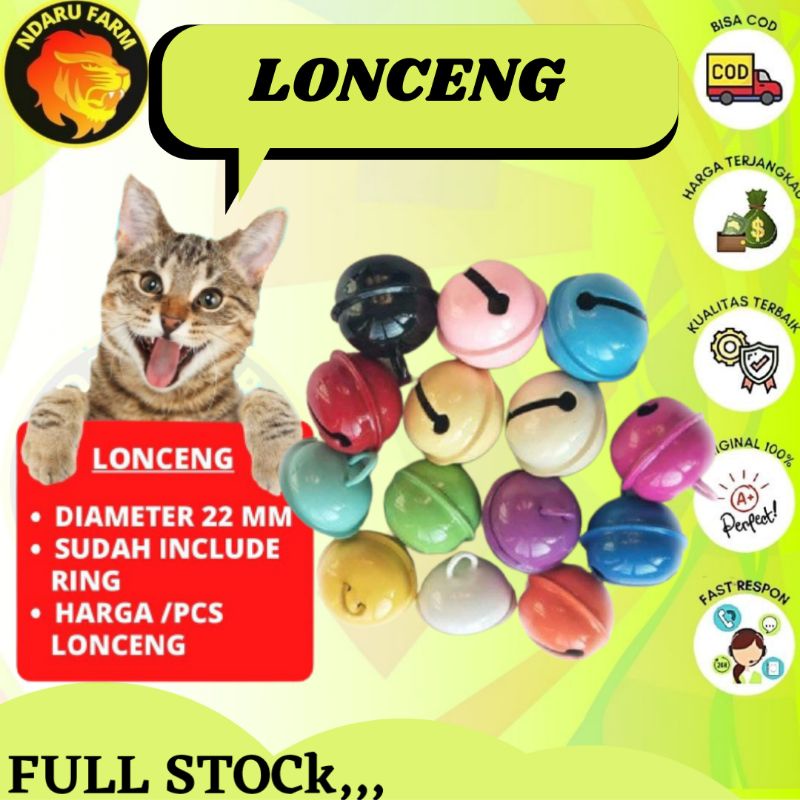 Lonceng Bulat Aksesoris Liontin Kalung Kucing Hewan Anjing Kelinci Mata Bulat Besar Doraemon NDARUFR