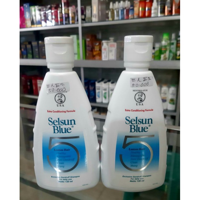 Selsun Sampo Blue 5 Ukuran 50ml & 120ml - Sampo Untuk Ketombe Parah