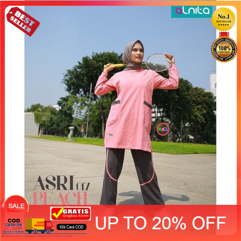 [COD BAYAR DITEMPAT] Asri 017 17 | Setelan OlahRaga Wanita Muslim Original Alnita 017TERMURAH NIBRAS