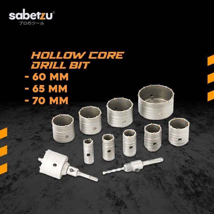 SABETZU Hollow Core Drill Bit SDS Adaptor 60 65 70 mm Mata Bor Beton