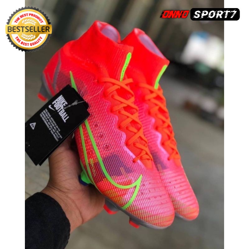 Sepatu Bola Nike Mercurial Superfly 8 Elite Bright Crimson