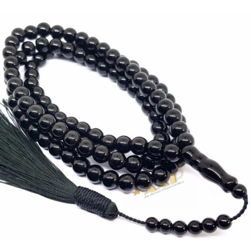 tasbih 99 batu  black onyk garansi asli / tasbih batu