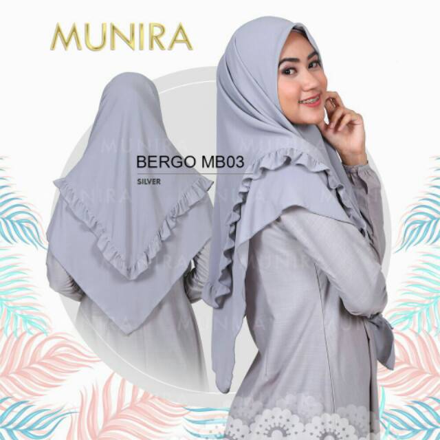 Bergo Munira ORI MB03 Ukhti Munira| Hijab Instan |Kerudung Instan|Jilbab Buble Crepe