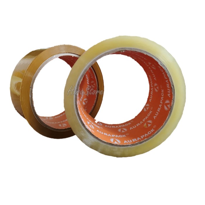 

perekat-pengikat- lakban bening/coklat merek handeru selotip coklat 45 mm x 60 yard - bening