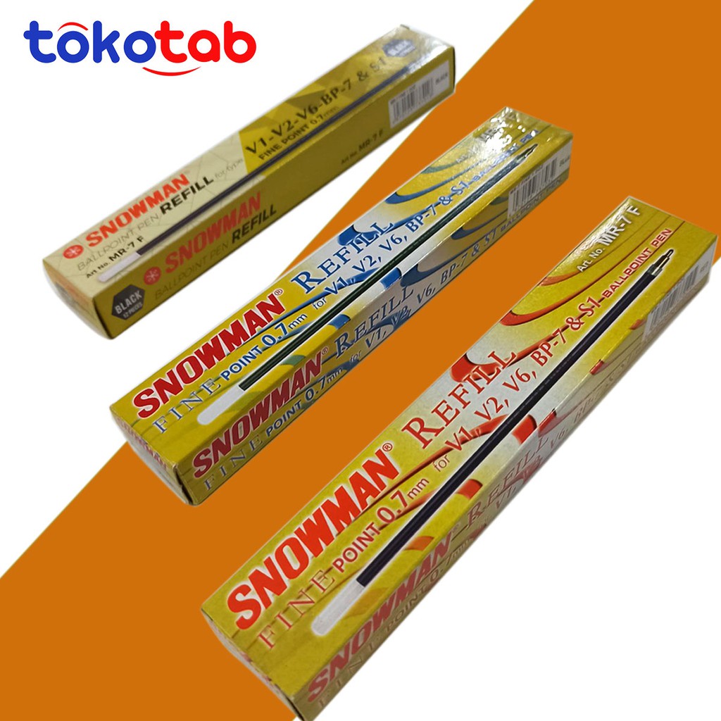 

Tokotab - Pen Refill Isi Pulpen SNOWMAN V1 V2 V6 BP-7 S1 MR-7F