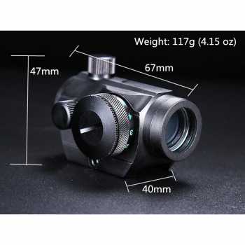 Kekeran Teropong Senapan Holographic Red Green Dot Scope 20mm - HD22M1