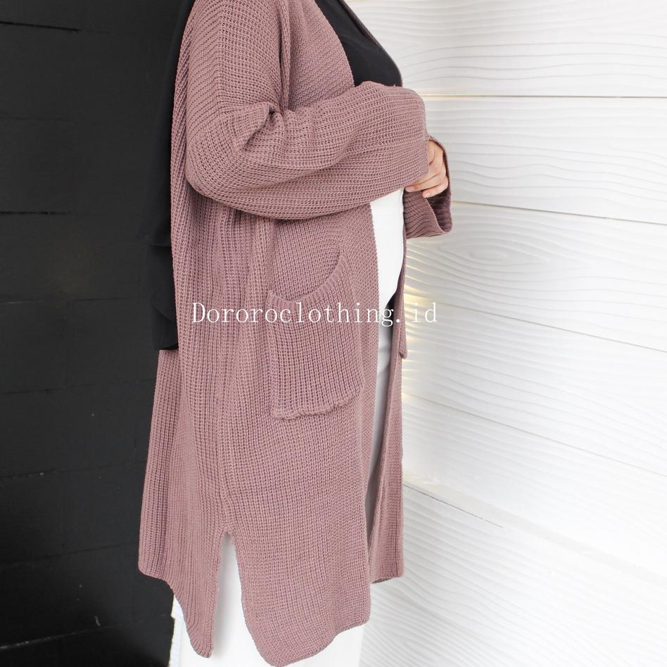 ♞ LONG KARDIGAN OVERSIZE RAJUT JUMBO | CARDIGAN TUNIK JUMBO RAJUT TEBAL ☺