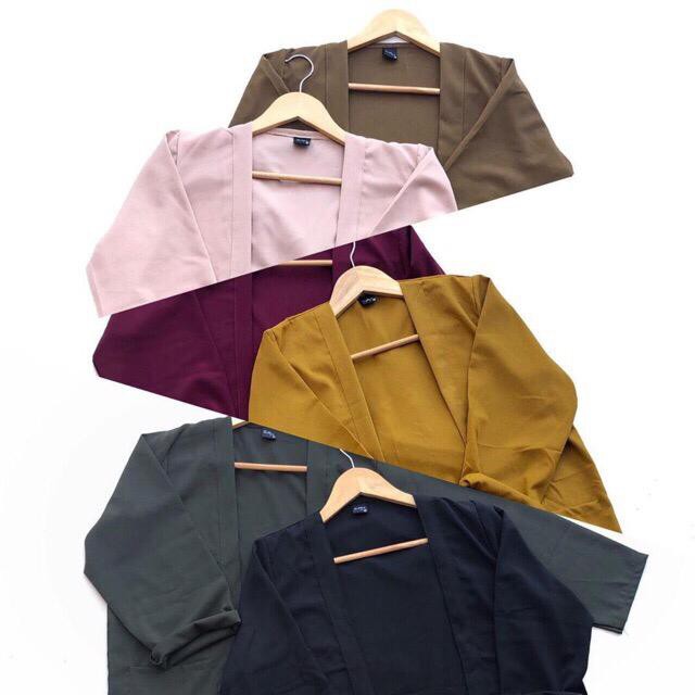 CUCI GUDANG!! CARDIGAN POCKET/ POCKET CARDIGAN/ OUTER CARDY WOLFISH MOSSCREPE PREMIUM