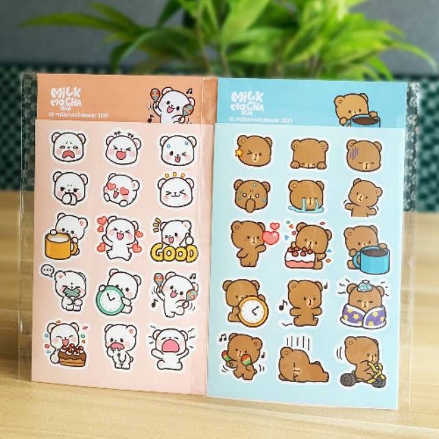 

Milk Mocha Bear Daily Stiker - MM022/MM023