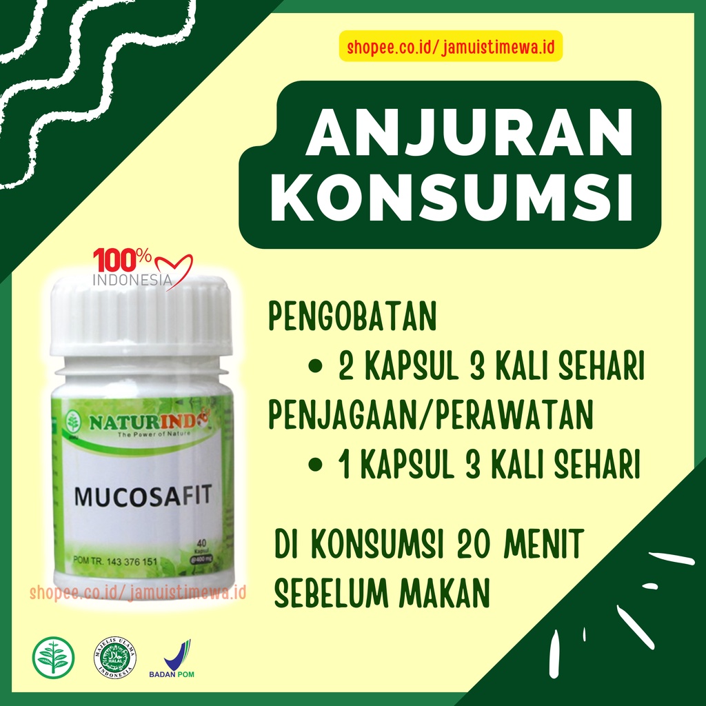 Obat Asam Lambung Maag Herbal Ampuh Asam Lambung Maag Gerd Kronis Sakit Perut Mual Mucosafit Naturindo-8