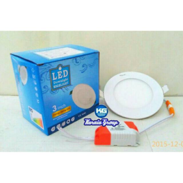 Lampu DOWNLIGHT LED 3INC REPRO Hi-LED PANEL Bulat Cahaya Putih Menyebar HIGH QUALITY 220V