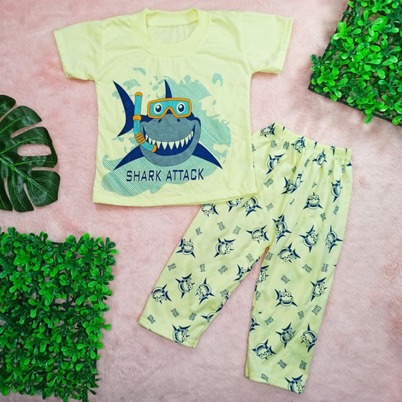 Ss#8005 Setelan Bayi size 0-10bulan / Baju harian Anak / Piyama Anak / Piyama Bayi Dino