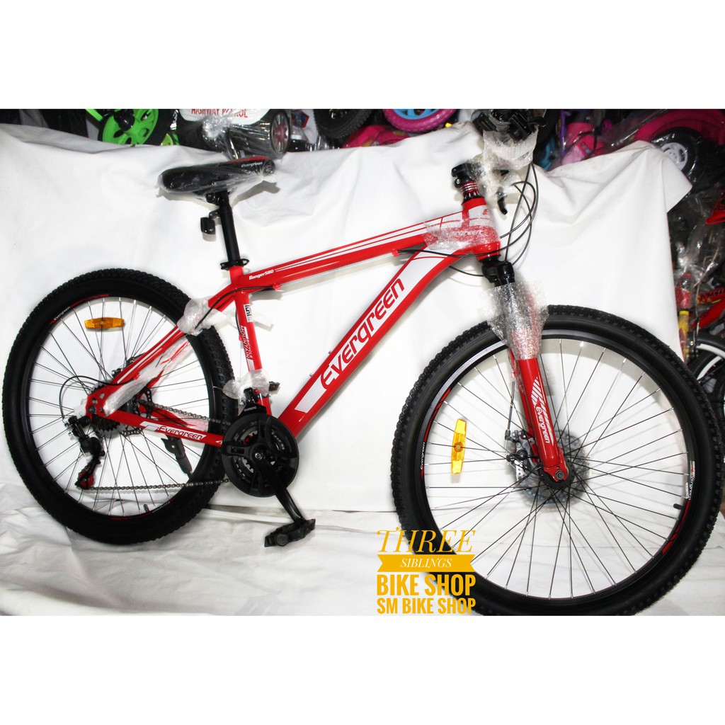 SEPEDA GUNUNG EVERGREEN RANGER 580 RED WHITE 26 INCH