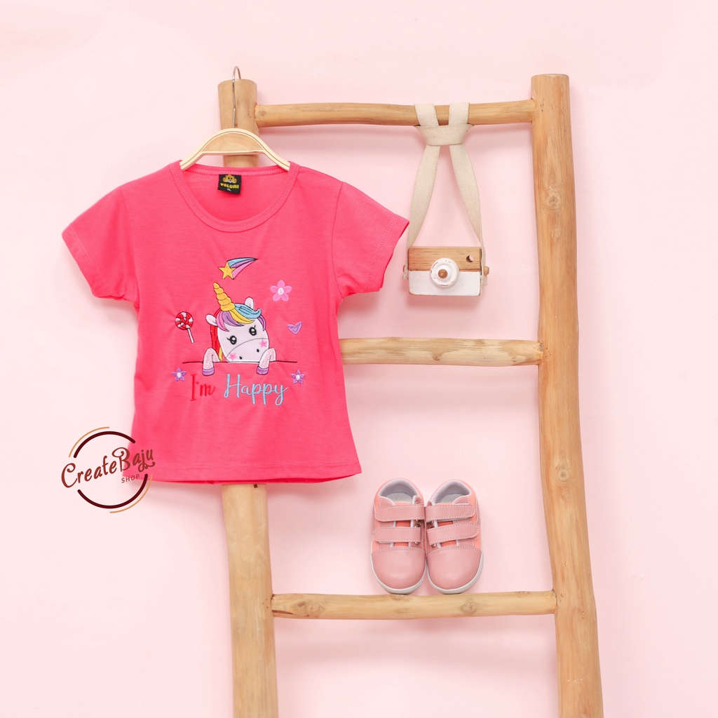 BAJU KAOS ANAK CEWEK 1-4 TAHUN UNICORN TERMURAH ATASAN ANAK CEWEK WARNA RANDOM