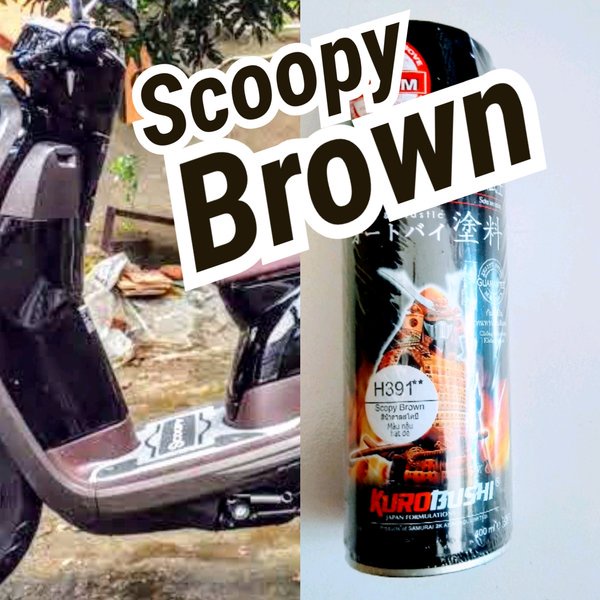 Samurai Scoopy Brown H391 Coklat Gelap Cokelat Scopy Scupy Scupi Skupi Skupy pilox cat Pylox