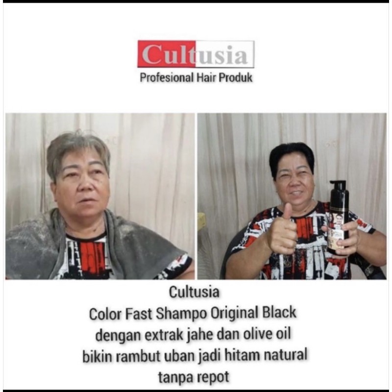 Shampoo Original Black Cultusia 160 Grm Shampo Pewarna Rambut Hitam Cepat