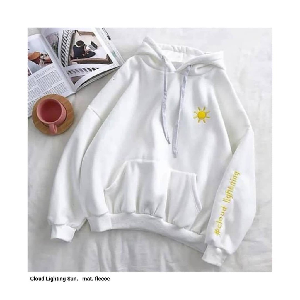 Hoodie Sweater Cloud Lightning bisa untuk pria/wanita