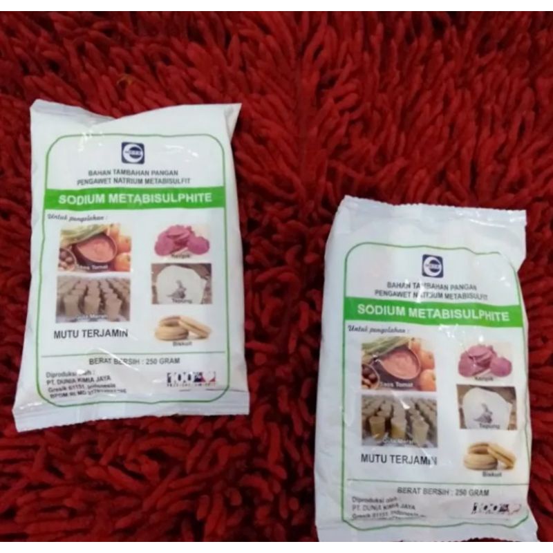 

SODIUM METHABISULPHITE berat bersih 250 gram
