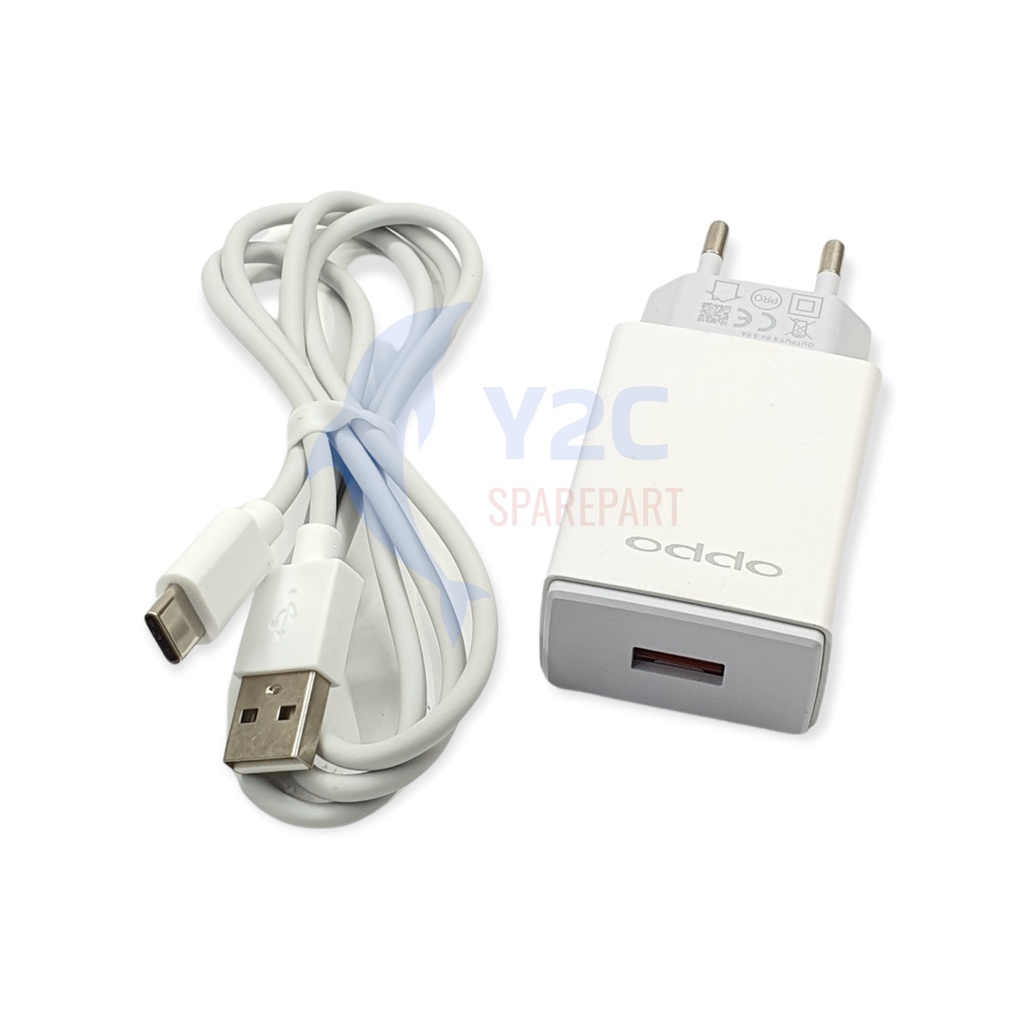 CHARGER OPPO TYPE C VOOC OP52 ORIGINAL OEM / A52 2020 / A53 / A54 / A92 / A93 / A33 2020 / RENO 2 2F RENO 3 RENO 4 4F RENO 5 5F RENO 6 RENO 7