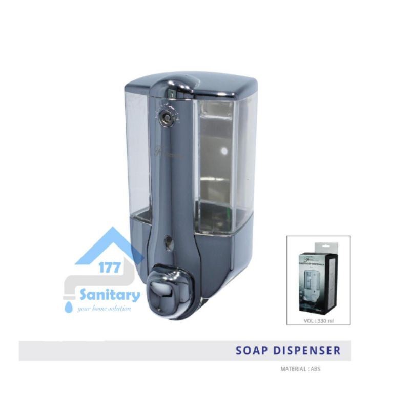 Tempat Sabun Cair Single Minimalis Fio CHROME - Soap Dispenser Sabun sanitizer Shampoo E32