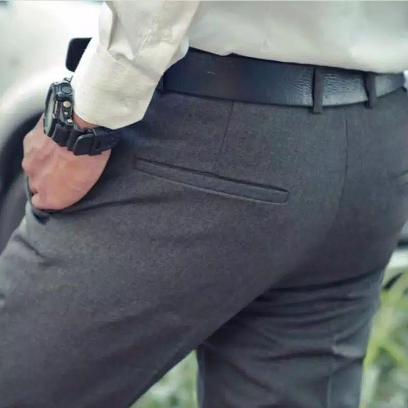 Celana Kantor Formal Kerja Bahan Dasar Pria Slimfit