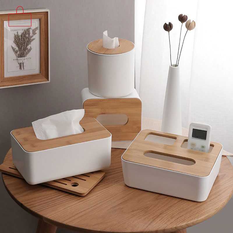 Kotak Tempat Tissue Kayu / Kotak Tisu Estetik Unik Wood Tissue Box