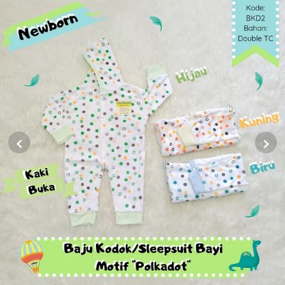 Jumper Bayi Buka Kaki, Jumpsuit Bayi, Baju Kodok bayi,