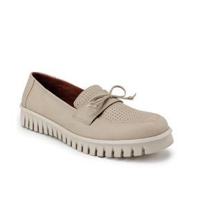 Triset sepatu Loafer / Moccassin hitam beige