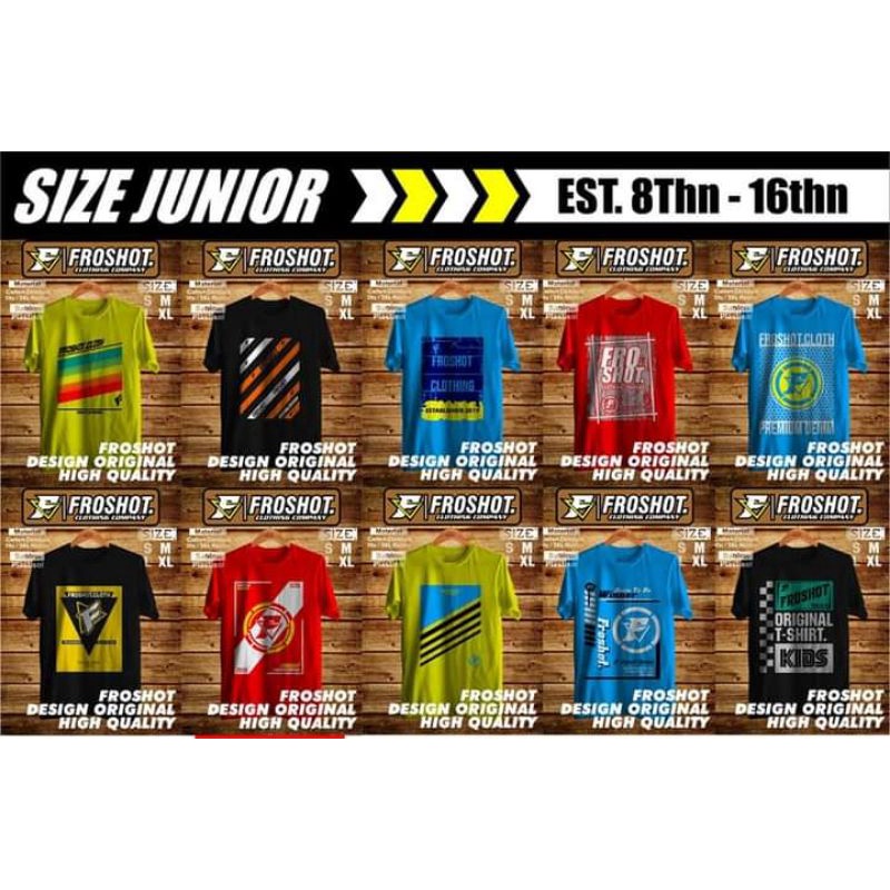 Kaos Anak Distro JUNIOR FROSHOT 5-16 TAHUN Kaos Anak Tanggung