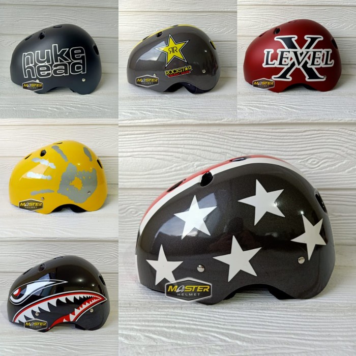 HELM SEPEDA NVR MOTIF HELM SEPEDA LIPAT HELM MODEL BATOK NEW