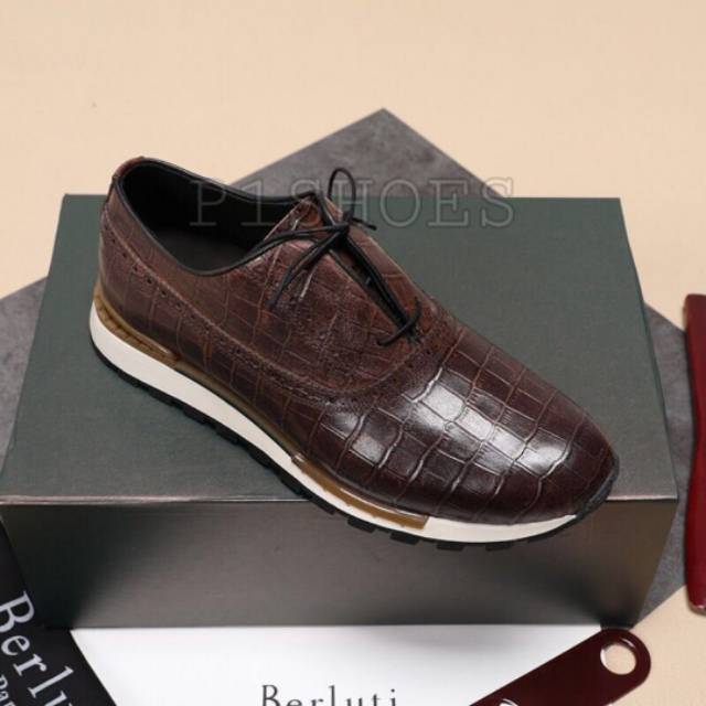 Sepatu pria berluti sneaker mirror quality shoes man