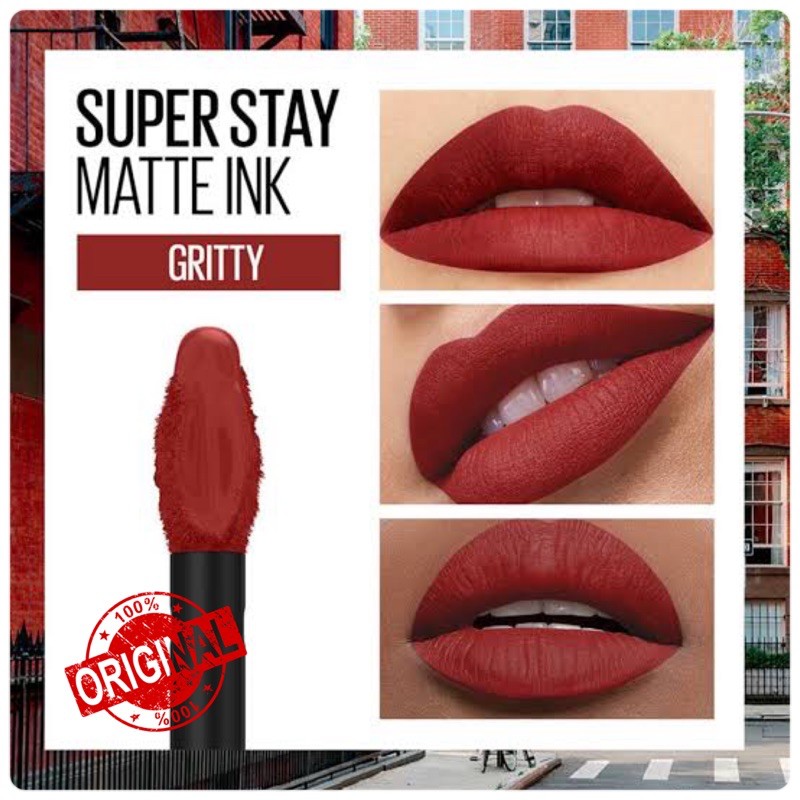 MAYBELLINE SUPERSTAY Matte Ink - 285 GRITTY | ❤ jselectiv ❤ Lip Cream Tahan 16 Jam MAYBELLINE - ORI✔️BPOM✔️MURAH✔️COD✔️