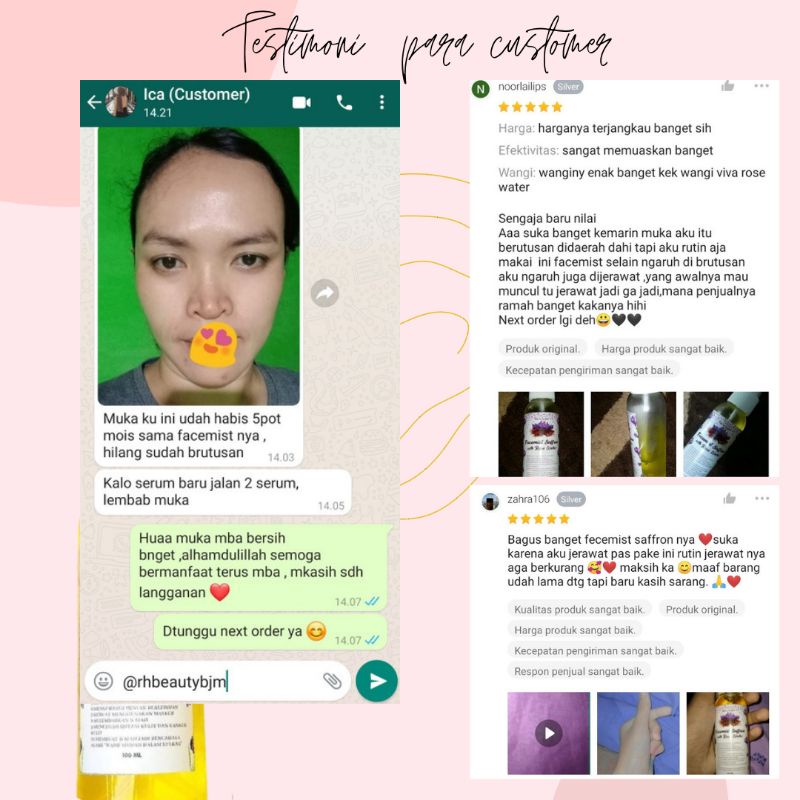 ‼️READY‼️FACEMIST SAFFRON 100ml ORGANIK || Spray glowing (WAJIB DI SIMPAN DI KULKAS) READY STOK! // TONER SAFFRON /BEST SELLER