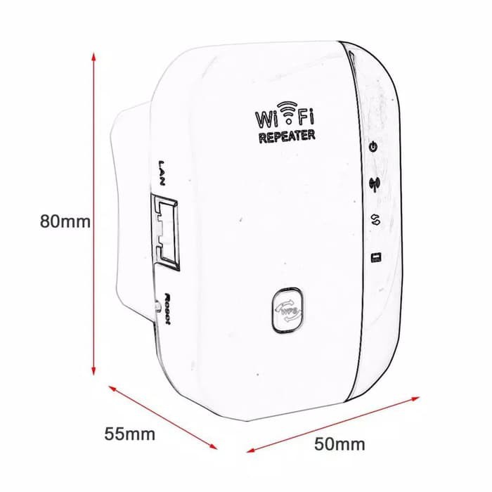 300Mbps Penguat Wifi Repeater Amplifier Router Signal Booster Wireless