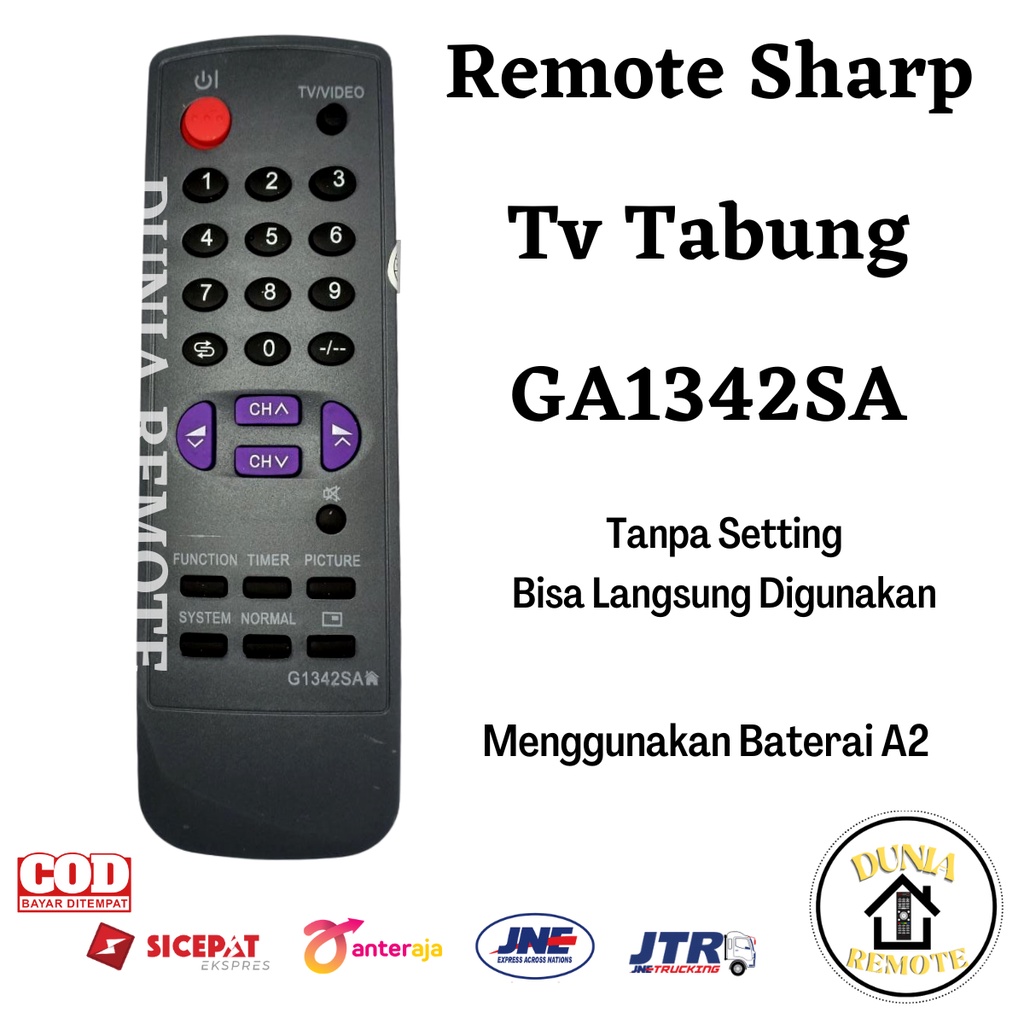 Remot Remote TV Sharp Tabung 1342 1587 / Ecer Dan Grosir