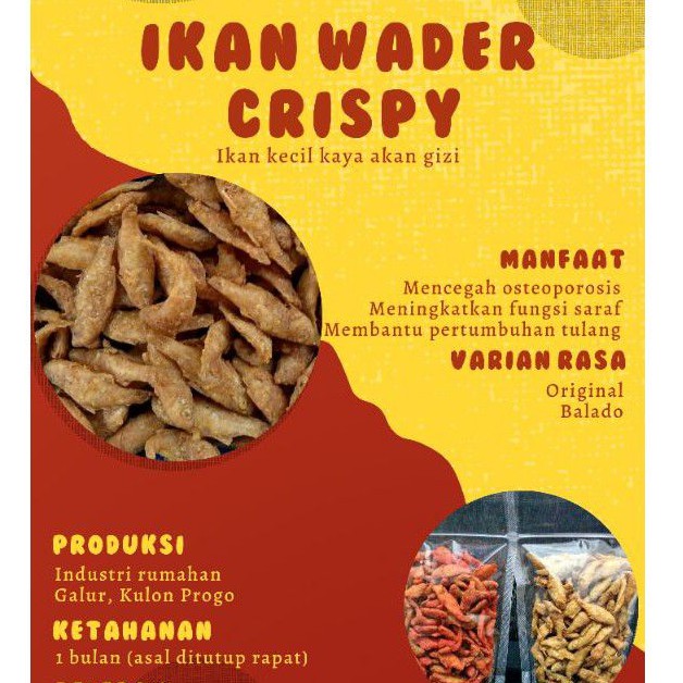 

Ikan Wader Crispy 150gram