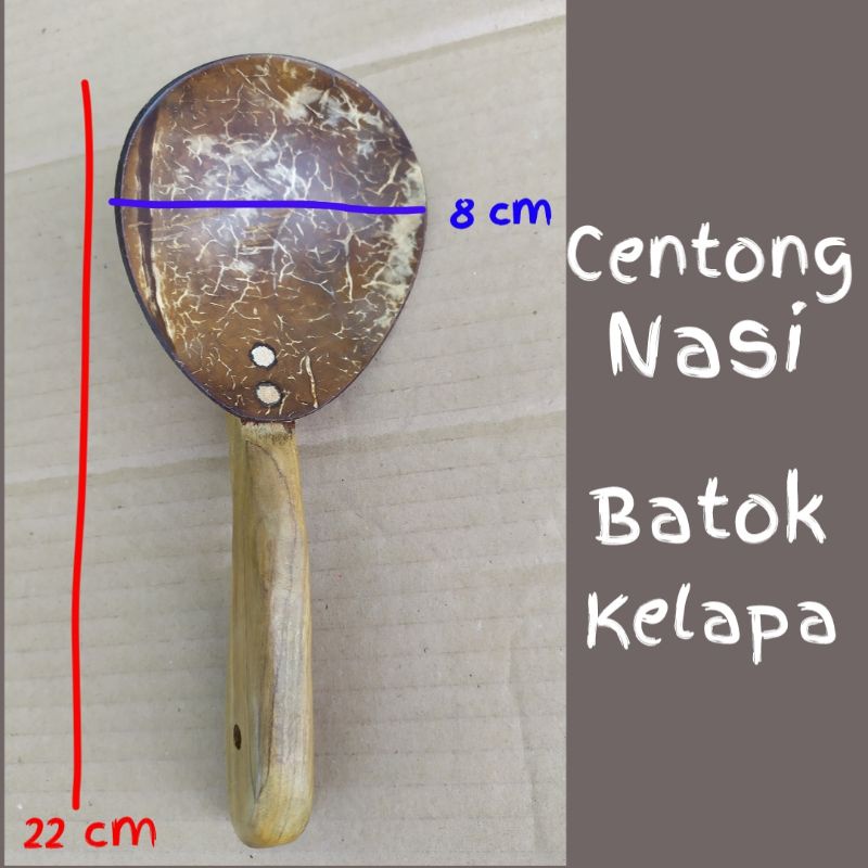 Centong Nasi Batok Kelapa - Irus Kayu Batok Kelapa