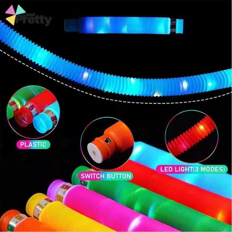 Pop Tube LED Stress Relief Sensory Mainan Sensorik Mainan Untuk Anak-anak Autistik Dan Gelisah Untuk Anak-anak Stres - PD