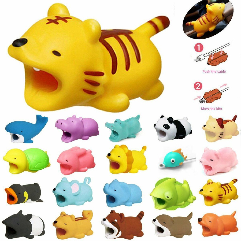 Cable Bite Animal Pelindung Kabel USB lucu Cute