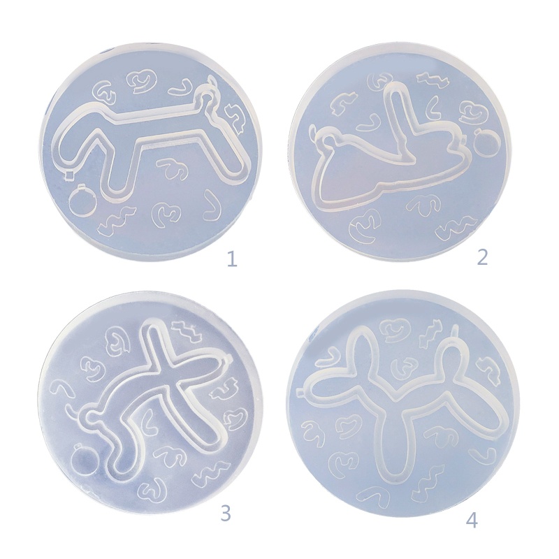 Siy Cetakan Resin Epoksi Bentuk Balon Anjing Bahan Silikon Untuk Gantungan Kunci Handmade