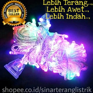 Lampu Natal LED RAINBOW + COLOKAN SAMBUNG Tumbler tumblr