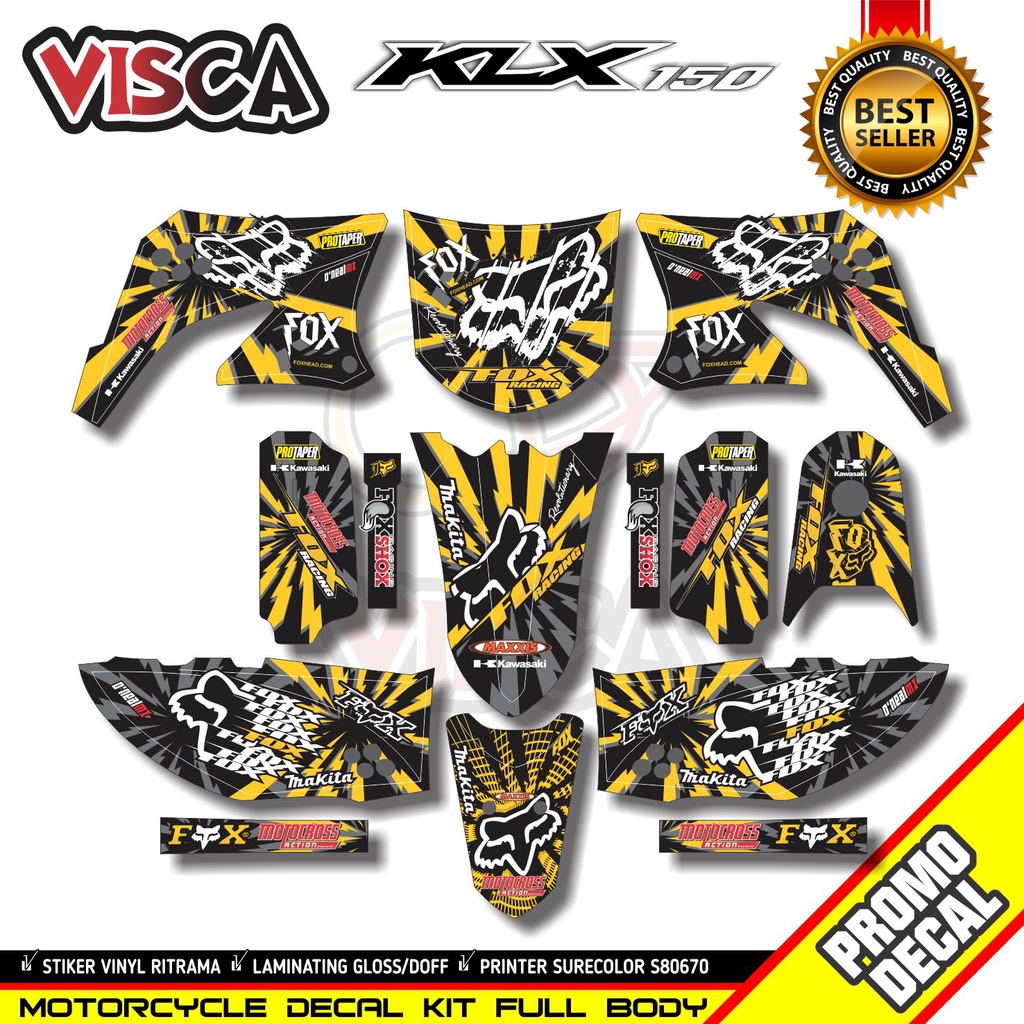 Decal Klx S 150 Lama Dekal Klx 150 Lama Stiker Klx 150 Lama Full Body Decal Klx Lama Hologram Fox Pe