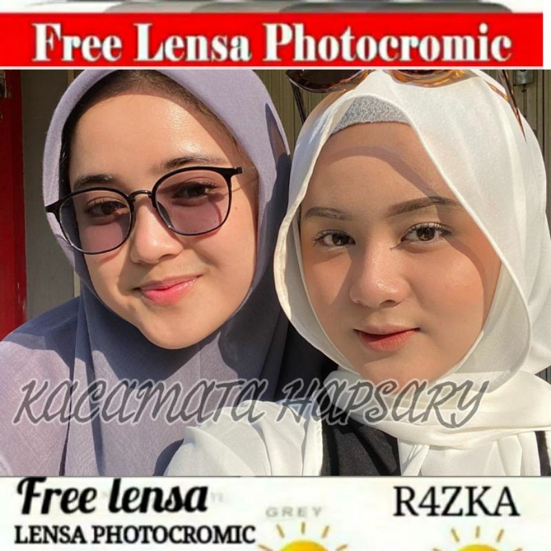 Frame Kacamata Wanita Anti Radiasi PHOTOCROMIC Minus Plus Anti UV Terbaru, Kacamata Fashion