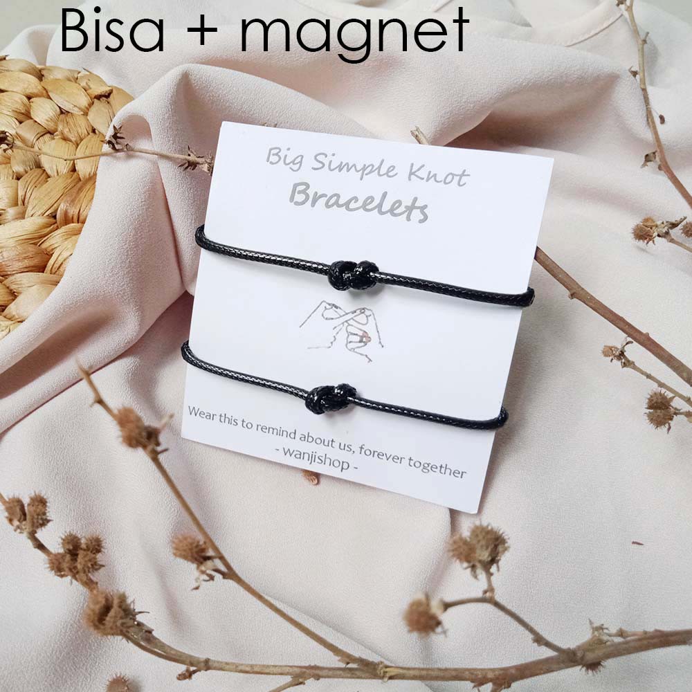 Gelang Couple Persahabatan BIG SIMPLE KNOT Tali Kulit