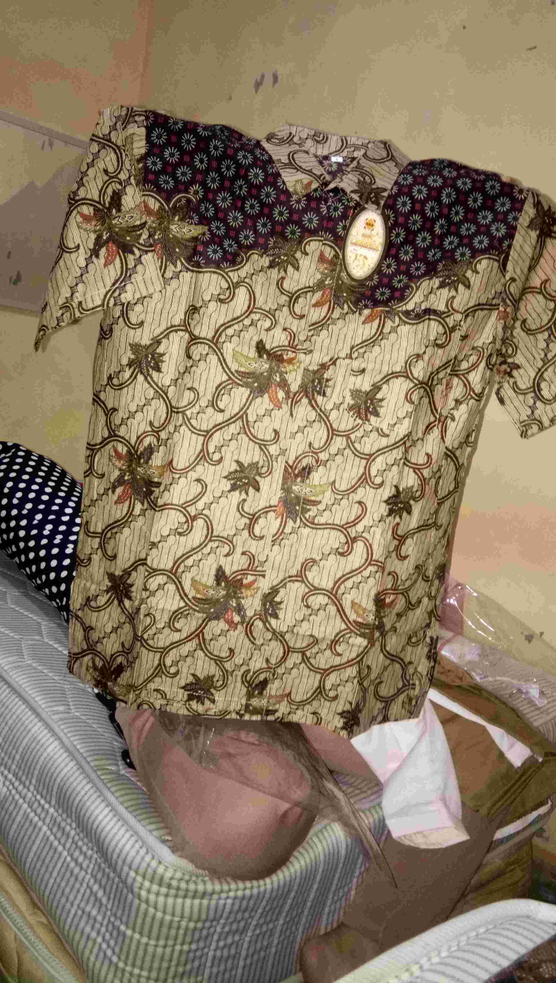 Bswart Batik Hrb026 Kenongo Hem Pendek Padi Pekalongan M L Xl Batik Pria Murah Modern Grosir